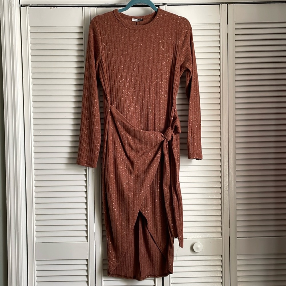 Fashion Nova Day & Night Sparkle Sweater Dress